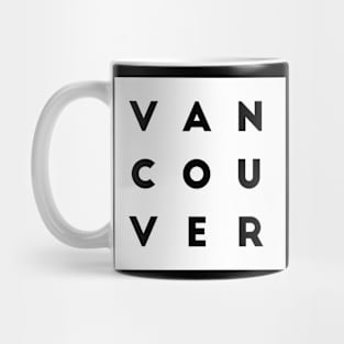 Vancouver | White square letters Mug